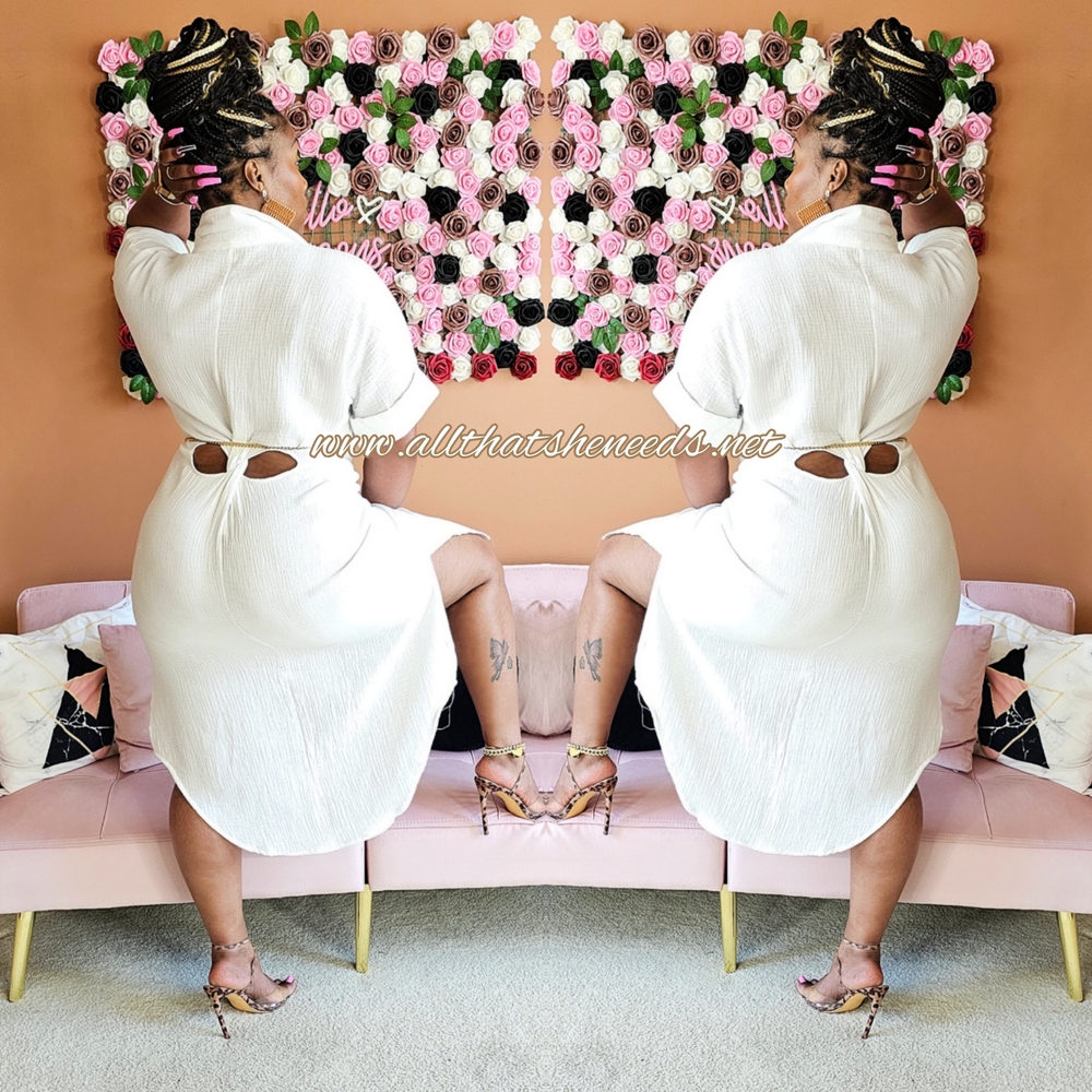 Elegant White Midi Dress